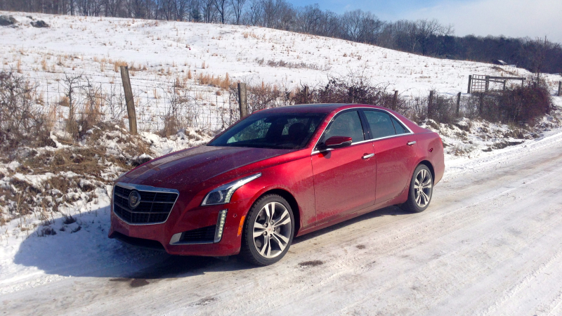 Illustration for article titled Yes, You Can Hoon A $70,000, 420 HP Cadillac On Ice And Snow